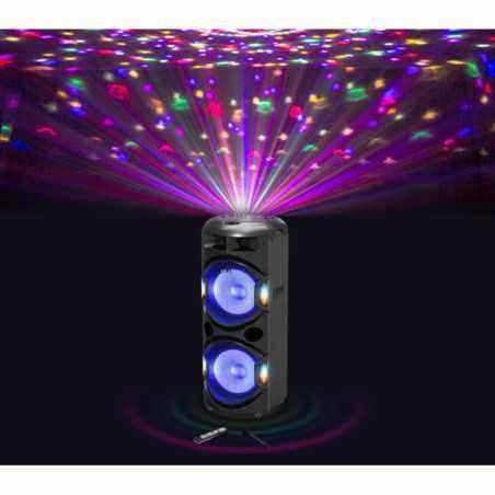 BOXE portabile AKAI- compact 2.0- RMS 350W- Micro SD card- microfon wireless- Bluetooth- conector Bluetooth- USB- negru- DJ-Y5Lt