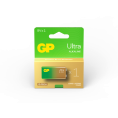 Baterie GP Batteries- Ultra Alcalina6LF22) 9V alcalina- blister 1 buc. GP1604AUETA21-2GSB1 GPPVA9VAU143 - 29836timbru verde 0.08