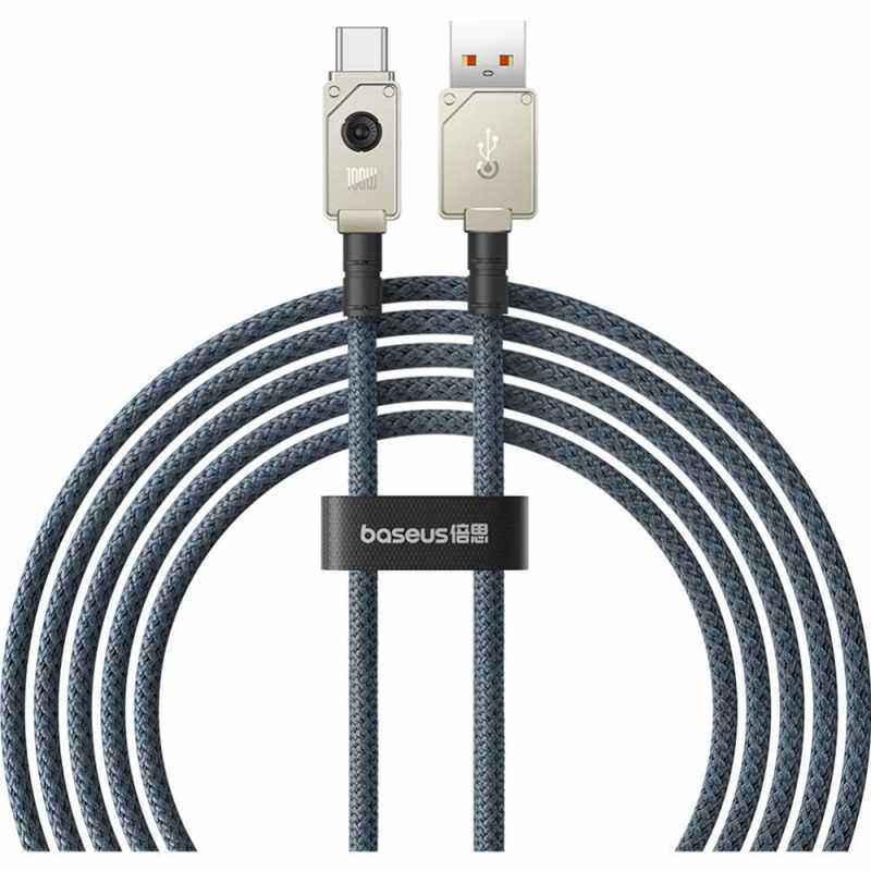 CABLU alimentare si date Baseus Unbreakable- Fast Charging Data Cable pt. smartphone- USB la USB Type-C 100W- 2m- braided aliaj