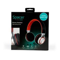 CASTI Spacer- cu fir- standard- utilizare multimedia- microfon pe fir- pliabile- banda ajustabila- conectare prin adaptor USB 2.