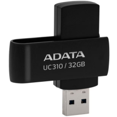 MEMORIE USB 3.2 ADATA 32 GB- protectie slide laterala- carcasa plastic- negru- UC310-32G-RBKtimbru verde 0.03 lei)