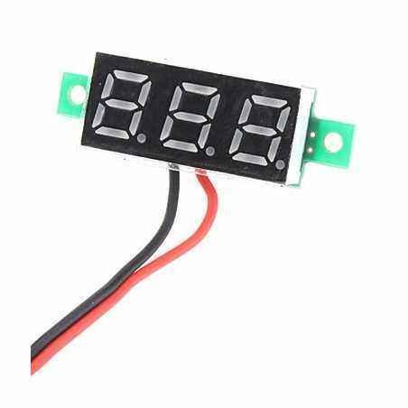 Voltmetru, af. dig. cu LED-uri, 3 dig. 3…30V, c. c., albastru - 2 fire