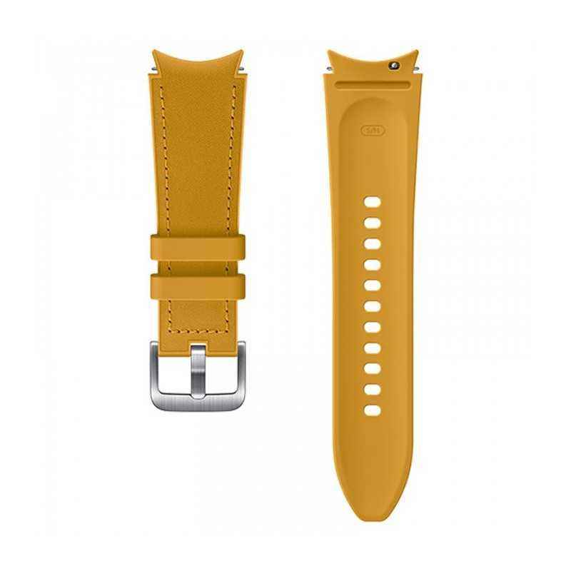 Hybrid Leather Band 20mm S/M Mustard- ET-SHR88SYEGEU