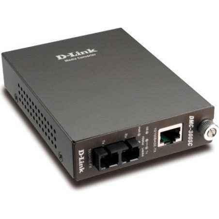 MEDIA CONVERTOR D-LINK RJ45 10/100M la fibra SC multi-mode 100M- Fu60-duplex- pana la 2Km- DMC-300SC( include timbru verde 0.5
