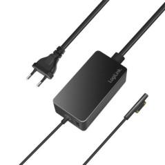 ALIMENTATOR retea 220V LOGILINK- pentru Microsoft Surface- compatibil cu Pro si Laptop/Go/Book- 65W- USB 5V/4A- 1.5m- negru- PA0