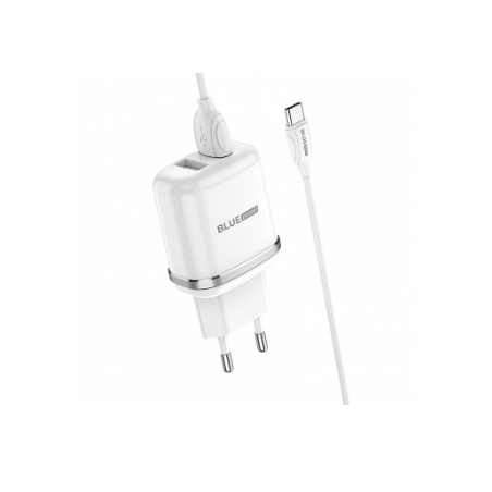 Incarcator Retea cu cablu USB Tip-C Blue Power BCBA25A Outstanding- 2 X USB- 2.4 A- Alb 303645timbru verde 0.18 lei)