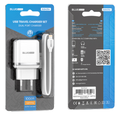 Incarcator Retea cu cablu Lightning Blue Power BLBA25A Outstanding- 2 X USB- 2.4 A- Alb 303638timbru verde 0.18 lei)