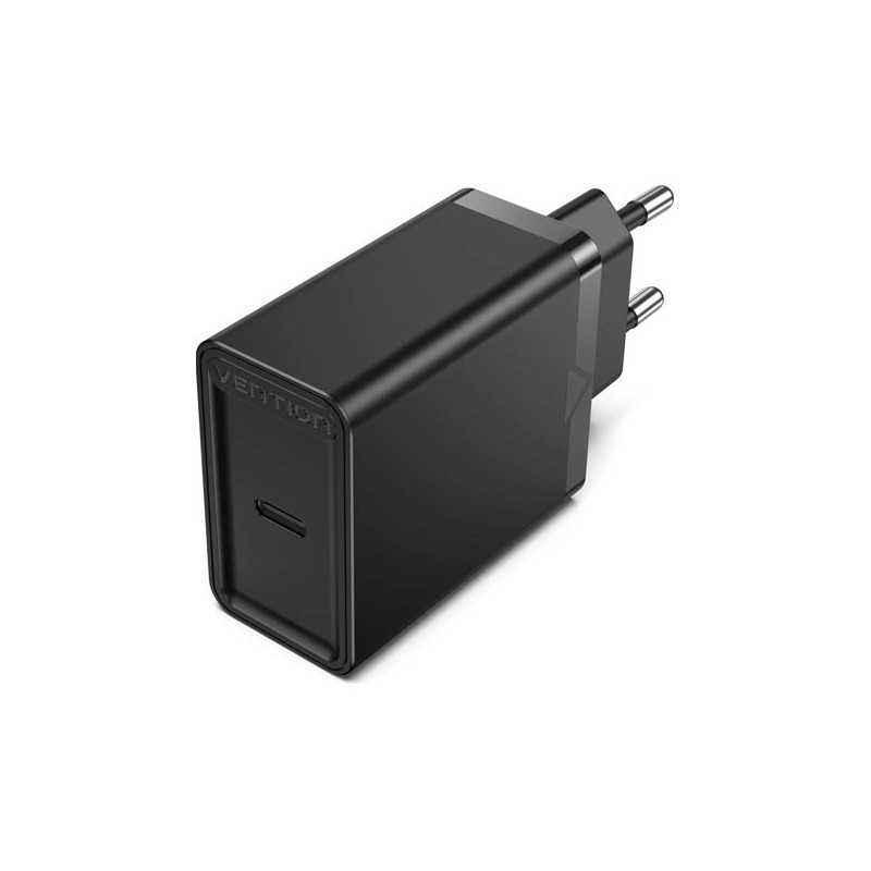 ALIMENTATOR SmartPhone la 220V Vention 1-port USB-C Wall Charger(30W) EU-Plug Black- FAIB0-EUtimbru verde 0.18 lei)