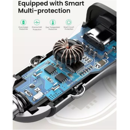 INCARCATOR auto Ugreen- CD130 1 x USB Output 5V/2.4A si 1 x USB Type-C Output 5V/3A- total output 18W- pt. bricheta auto- gri 30