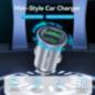 ALIMENTATOR SmartPhone Auto Vention Two-Port USB AA(18/18) Car Charger Gray Mini Style Aluminium Alloy Type- FFAH0timbru verde 0