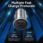 ALIMENTATOR SmartPhone Auto Vention Two-Port USB AA(3030) Car Charger Gray Mini Style Aluminium Alloy Type- FFFH0timbru verde 0.