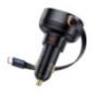 INCARCATOR auto Baseus Enjoyment Pro- 2 x USB Type-C - total output 60W- pt. bricheta auto- negru C00057802111-01timbru verde 0.