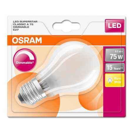 BEC LED Osram- soclu E27- putere 8.5W- forma clasic- lumina alb calda- alimentare 220 - 240 V- 000004058075808300timbru verde 0.