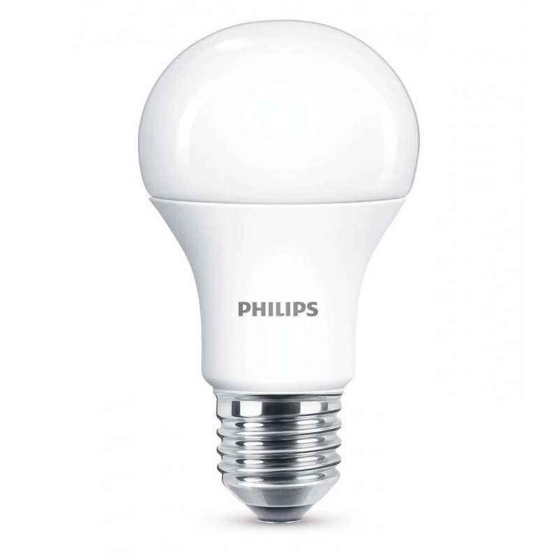 BEC LED Philips- soclu E27- putere 11W- forma clasic- lumina alb calda- alimentare 220 - 240 V- 000008718696577059timbru verde 0