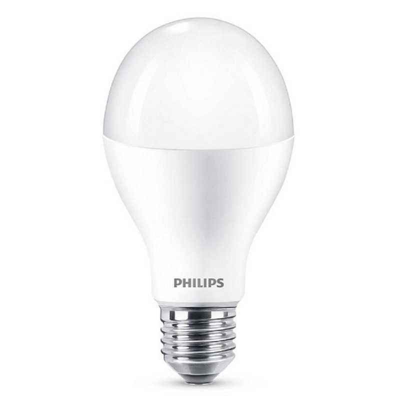 BEC LED Philips- soclu E27- putere 17W- forma clasic- lumina alb calda- alimentare 220 - 240 V- 000008718696701614timbru verde 0