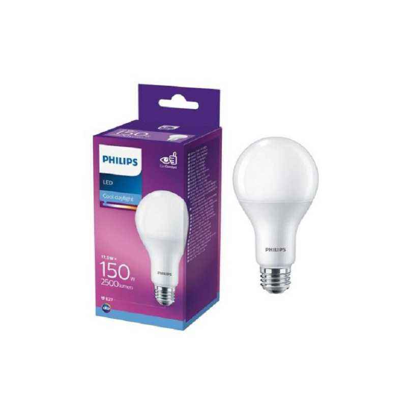 BEC LED Philips- soclu E27- putere 17.5W- forma clasic- lumina alb rece- alimentare 220 - 240 V- 000008718696813836timbru verde