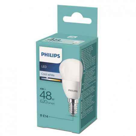 BEC LED Philips- soclu E14- putere 6W- forma clasic- lumina alb rece- alimentare 220 - 240 V- 000008718699632496timbru verde 0.4