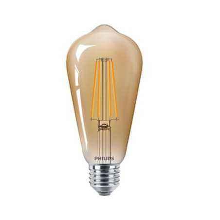 BEC LED Philips- soclu E27- putere 5.5W- forma stil lampa TV- lumina alb calda- alimentare 220 - 240 V- 000008718699673581timbru
