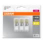 SET 3 becuri LED Osram- soclu G9- putere 1.9W- forma plat- lumina alb calda- alimentare 220 - 240 V- 000004058075093874timbru ve