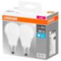 SET 2 becuri LED Osram- soclu E27- putere 8.5W- forma clasic- lumina alb rece- alimentare 220 - 240 V- 000004058075152670timbru
