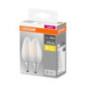 SET 2 becuri LED Osram- soclu E14- putere 4W- forma lumanare- lumina alb calda- alimentare 220 - 240 V- 000004058075803930timbru