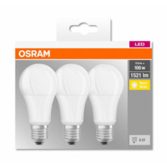 SET 3 becuri LED Osram- soclu E27- putere 13W- forma clasic- lumina alb calda- alimentare 220 - 240 V- 000004058075819412timbru