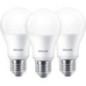 SET 3 becuri LED Philips- soclu E27- putere 9W- forma clasic- lumina alb calda- alimentare 220 - 240 V- 000008718696761267timbru