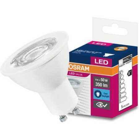 SPOT incastrat LED Osram- soclu GU10- putere 4.3W- forma spot- lumina alb- alimentare 220 - 240 V- 000004058075198647timbru verd