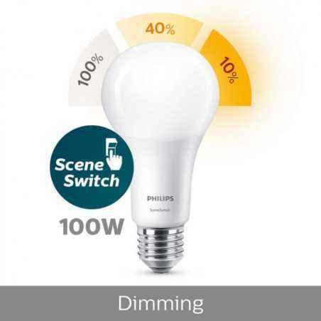 BEC LED Philips- soclu E27- putere 3.5W- 7W- 14W- forma clasic- lumina alb calda- alimentare 220 - 240 V- 000008718696706794timb