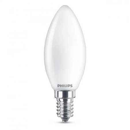SET 2 becuri LED Philips- soclu E14- putere 4.3W- forma lumanare- lumina alb calda- alimentare 220 - 240 V- 000008718696751367ti