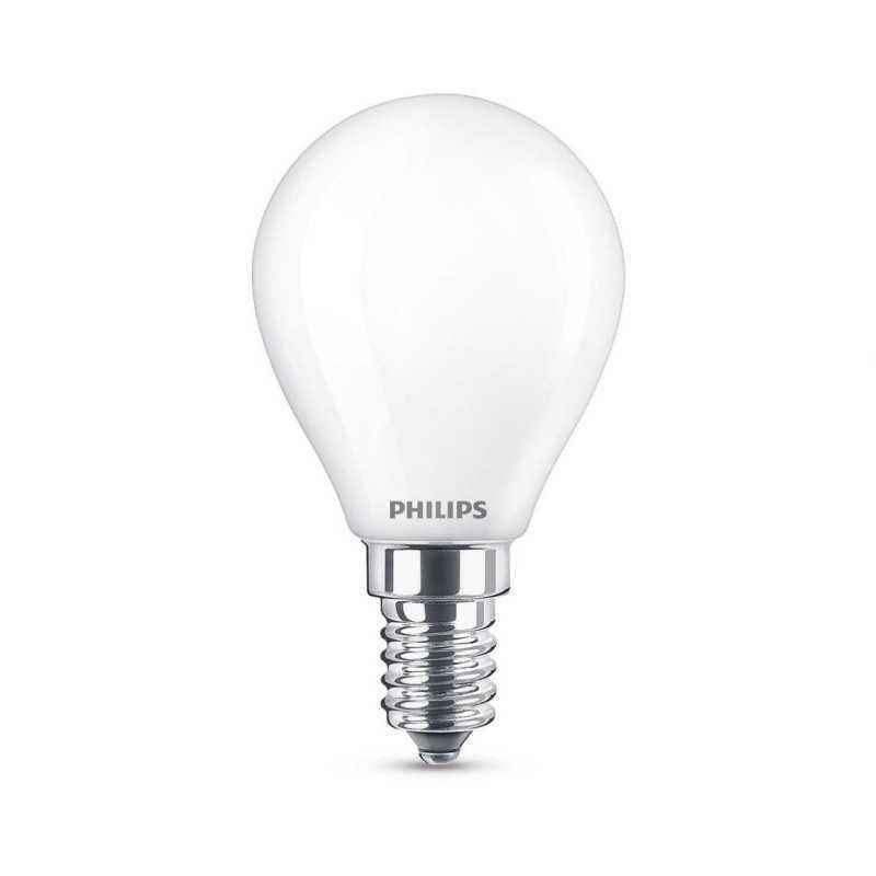 SET 2 becuri LED Philips- soclu E14- putere 4.3W- forma clasic- lumina alb calda- alimentare 220 - 240 V- 000008718696751411timb