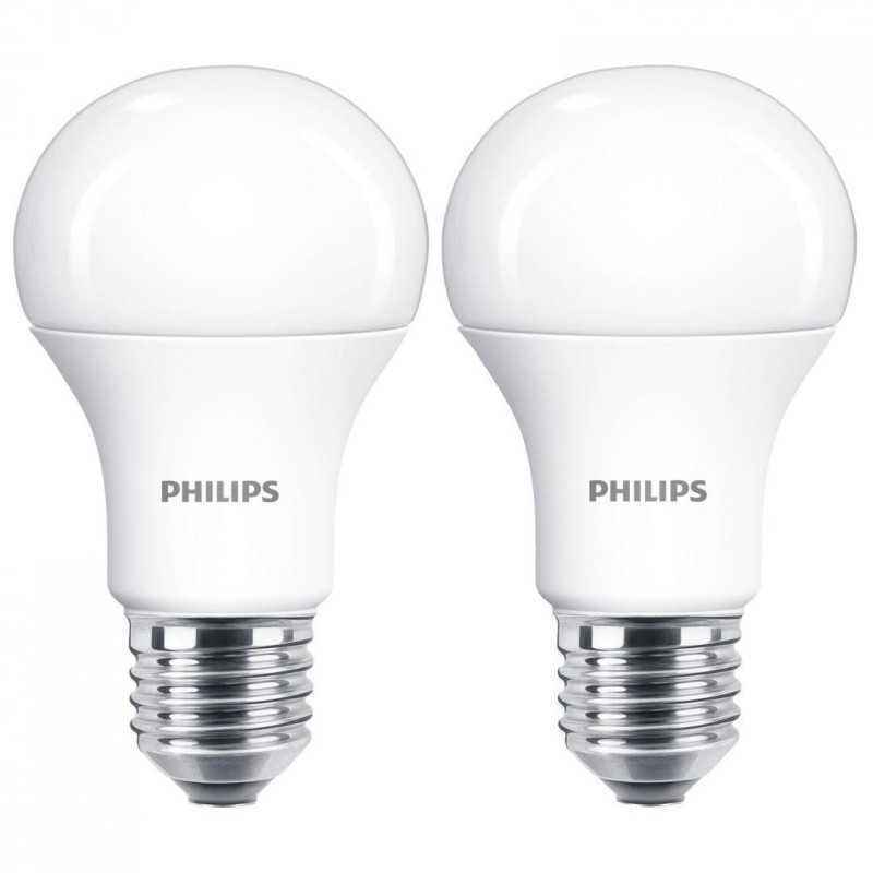 SET 2 becuri LED Philips- soclu E27- putere 12.5W- forma clasic- lumina alb rece- alimentare 220 - 240 V- 000008718696813737timb