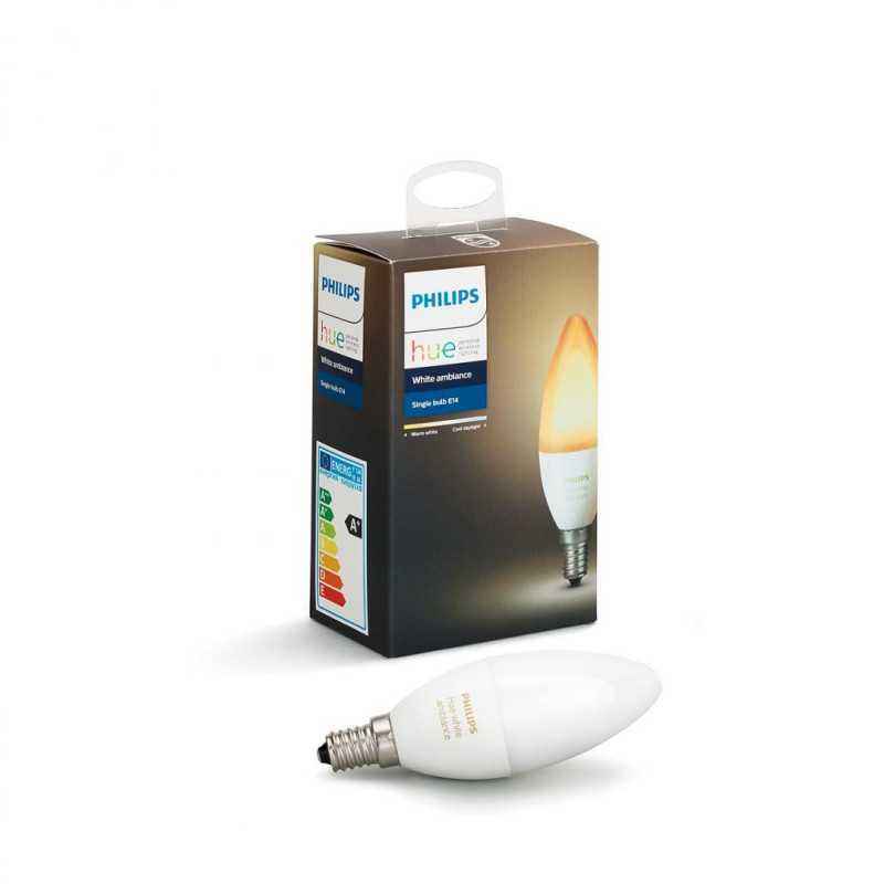 BEC smart LED Philips- soclu E14- putere 6W- forma lumanare- lumina alb calda- alimentare 220 - 240 V- 000008718696695203timbru