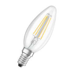 BEC LED Osram- soclu E14- putere 4W- forma lumanare- lumina alb rece- alimentare 220 - 240 V- 000004058075437142timbru verde 0.4