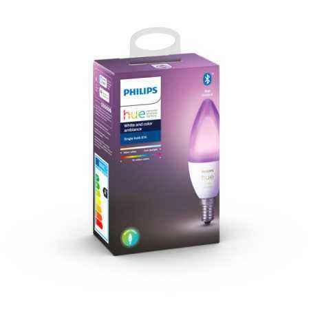 BEC smart LED Philips- soclu E14- putere 5.3W- forma lumanare- lumina multicolora- alimentare 220 - 240 V- 000008718699726317tim