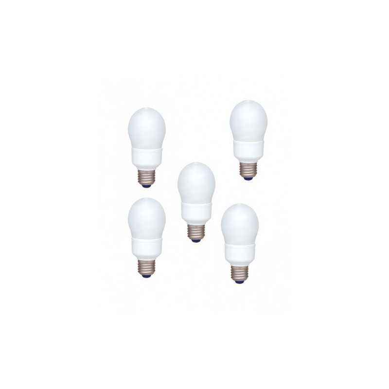 SET 5 becuri fluorescent Panasonic- soclu E27- putere 13W- forma oval- lumina alb rece- alimentare 220 - 240 V- EFA13E672V-5timb