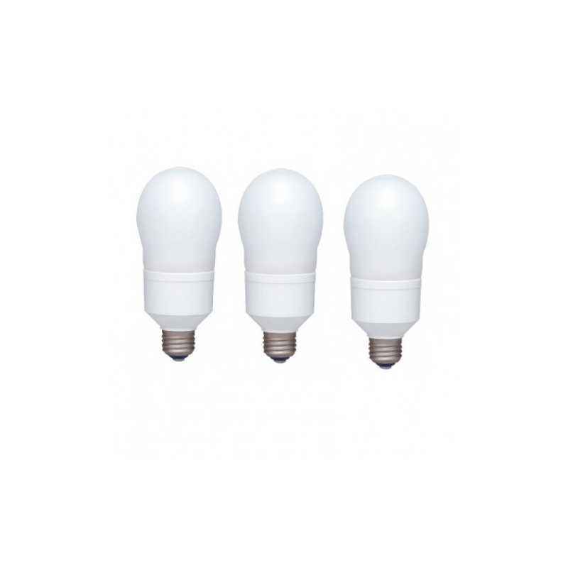SET 3 becuri fluorescent Panasonic- soclu E27- putere 18W- forma oval- lumina alb rece- alimentare 220 - 240 V- EFA18E65HD-3timb