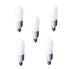 SET 5 becuri fluorescent Panasonic- soclu E27- putere 24W- forma oval- lumina alb calda- alimentare 220 - 240 V- EFA24E282V-5tim