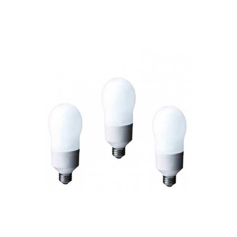SET 3 becuri fluorescent Panasonic- soclu E27- putere 24W- forma oval- lumina alb rece- alimentare 220 - 240 V- EFA24E672V-3timb