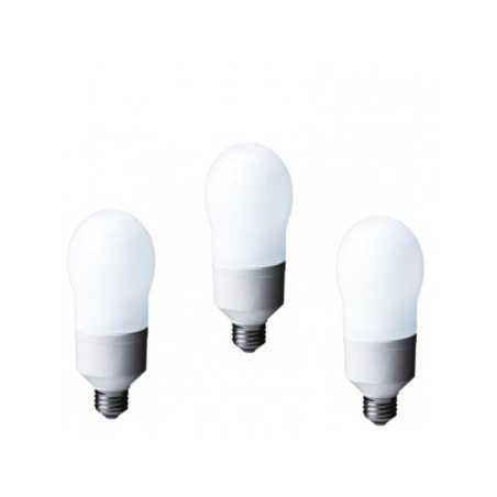 SET 3 becuri fluorescent Panasonic- soclu E27- putere 24W- forma oval- lumina alb rece- alimentare 220 - 240 V- EFA24E672V-3timb