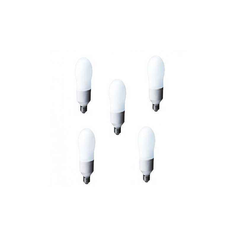 SET 5 becuri fluorescent Panasonic- soclu E27- putere 24W- forma oval- lumina alb rece- alimentare 220 - 240 V- EFA24E672V-5timb