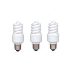 SET 3 becuri fluorescent Panasonic- soclu E27- putere 13W- forma spirala- lumina alb calda- alimentare 220 - 240 V- EFD13E282V-3