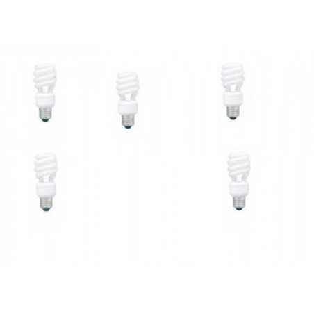 SET 5 becuri fluorescent Panasonic- soclu E27- putere 14W- forma spirala- lumina alb calda- alimentare 220 - 240 V- EFD14E27HD3E