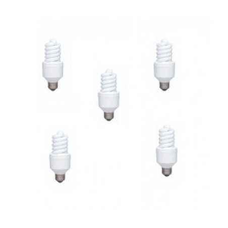 SET 5 becuri fluorescent Panasonic- soclu E27- putere 18W- forma spirala- lumina alb calda- alimentare 220 - 240 V- EFD18E27HD-5