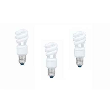 SET 3 becuri fluorescent Panasonic- soclu E27- putere 8W- forma spirala- lumina alb calda- alimentare 220 - 240 V- EFD8E27HD3E-3
