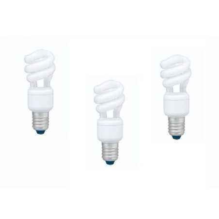 SET 3 becuri fluorescent Panasonic- soclu E27- putere 8W- forma spirala- lumina alb rece- alimentare 220 - 240 V- EFD8E65HD3E-3t