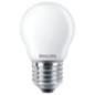 BEC LED Philips- soclu E27- putere 4.3W- forma clasic- lumina alb calda- alimentare 220 - 240 V- 000008718699763473timbru verde