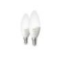 SET 2 becuri smart LED Philips- soclu E14- putere 5.3W- forma lumanare- lumina multicolora- alimentare 220 - 240 V- 000008718699