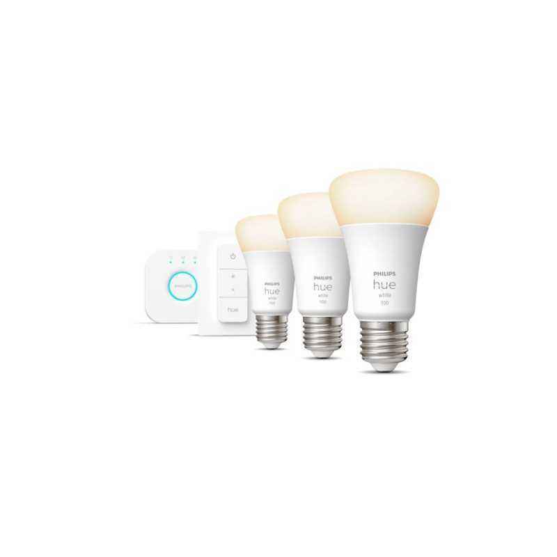 SET 3 becuri smart LED Philips- soclu E27- putere 9.5W- forma clasic- lumina alb calda- alimentare 220 - 240 V- 0000087195142891