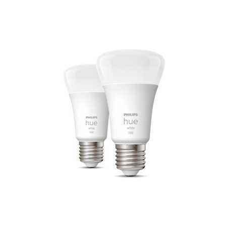 SET 2 becuri smart LED Philips- soclu E27- putere 9.5W- forma clasic- lumina alb calda- alimentare 220 - 240 V- 0000087195142891
